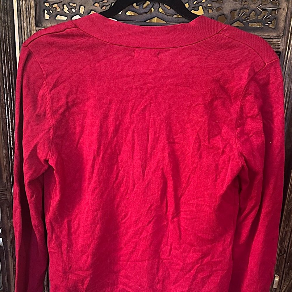 Apt 9 Red Sequin Collar Double Blouse Holiday Swe… - image 3
